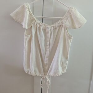 Madewell Off-Shoulder White Top